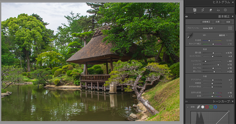 Lightroomで編集した(アフター)の画像