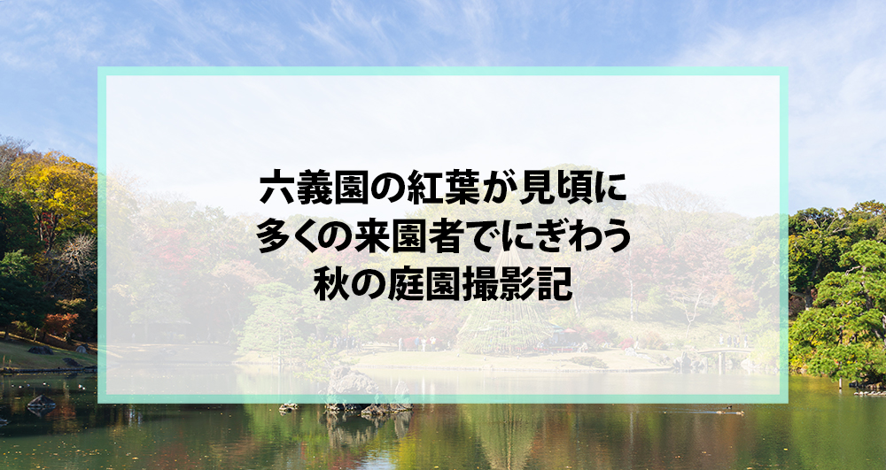 六義園の紅葉が見頃に｜多くの来園者でにぎわう秋の庭園撮影記